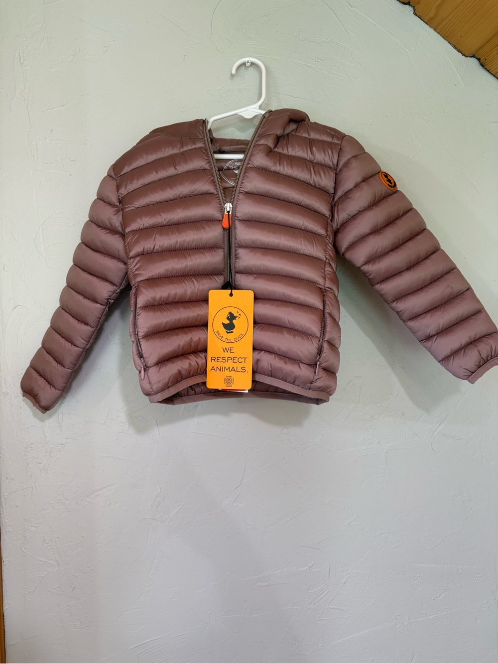 NWT Lightweight Hooded Puffer Jacket - Dusty Mauve